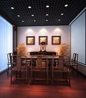 将传统东方文化融入现代设计表现的淋漓尽致--古典中式装修会议室