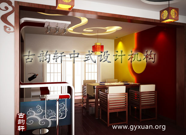现代中式风格效果图