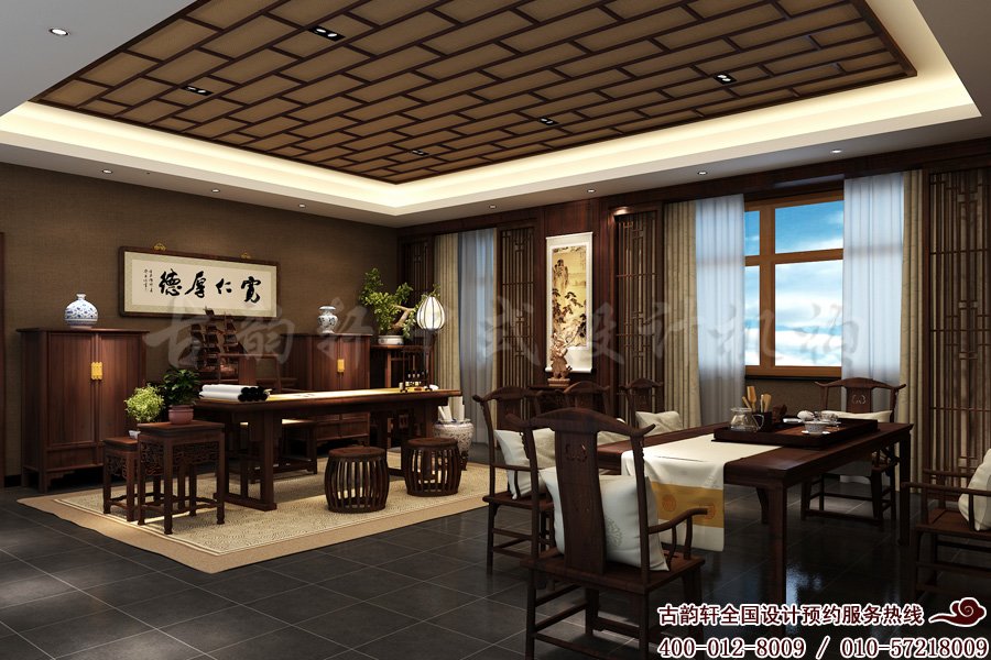古典风格中式会所装修效果图