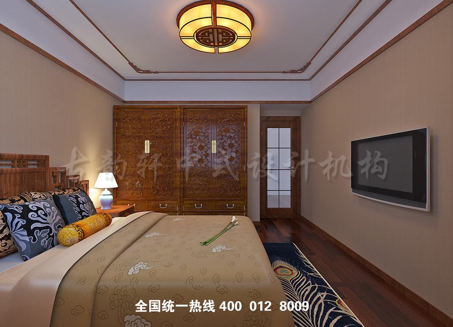 中式复式楼老人房装修效果图
