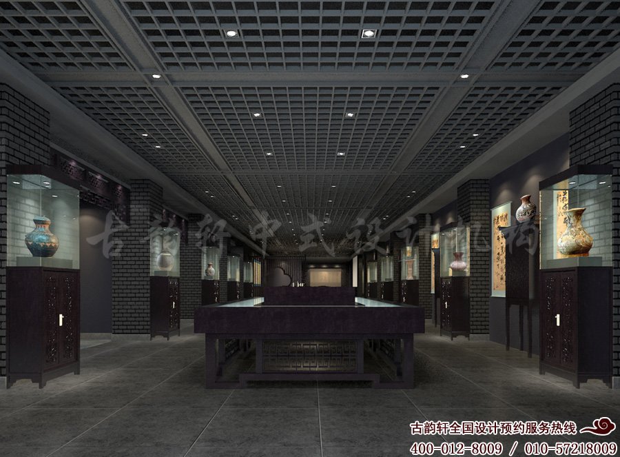 七荷堂北京天雅古玩城玉器店中式装修效果图