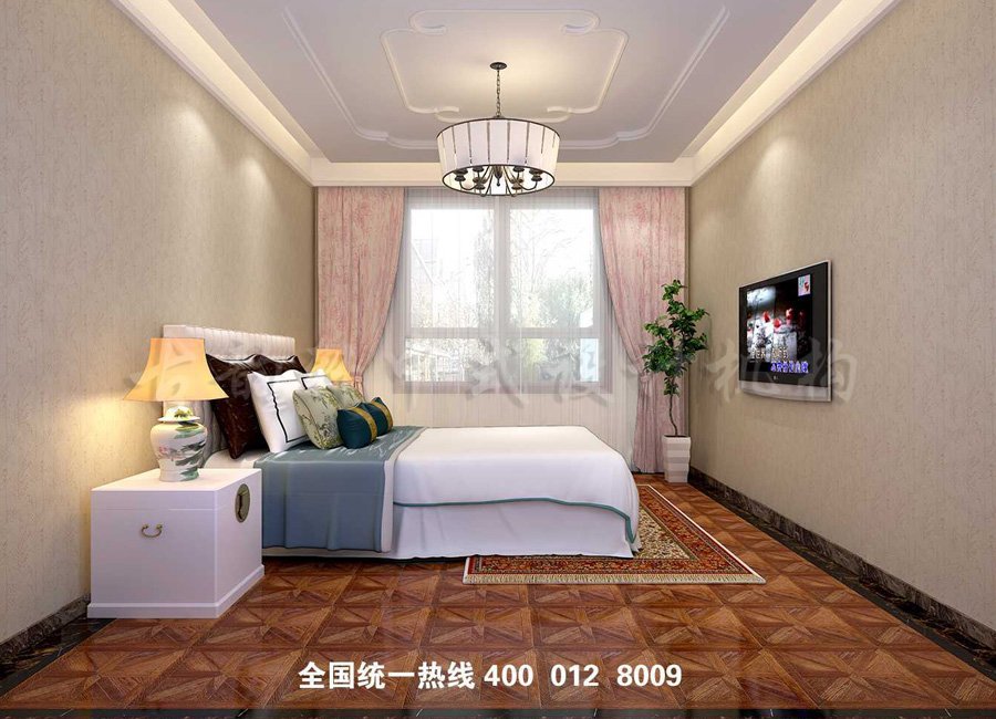 简约中式家装客卧装修效果图