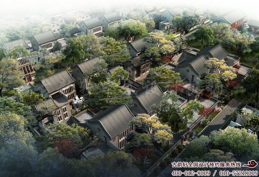 中式建筑群规划效果图