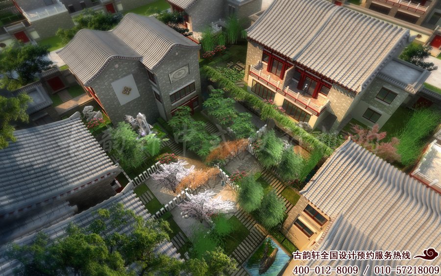 中式建筑群规划效果图