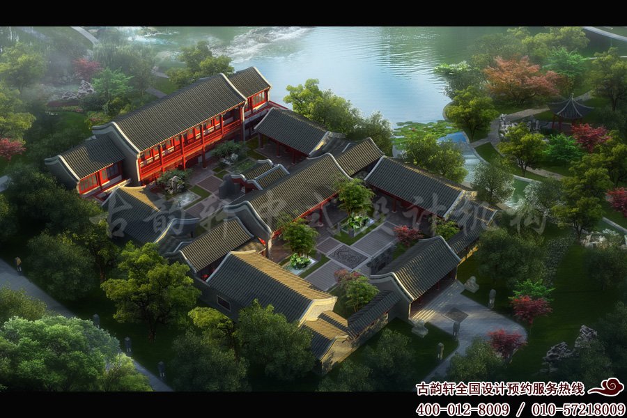 中式建筑群规划效果图