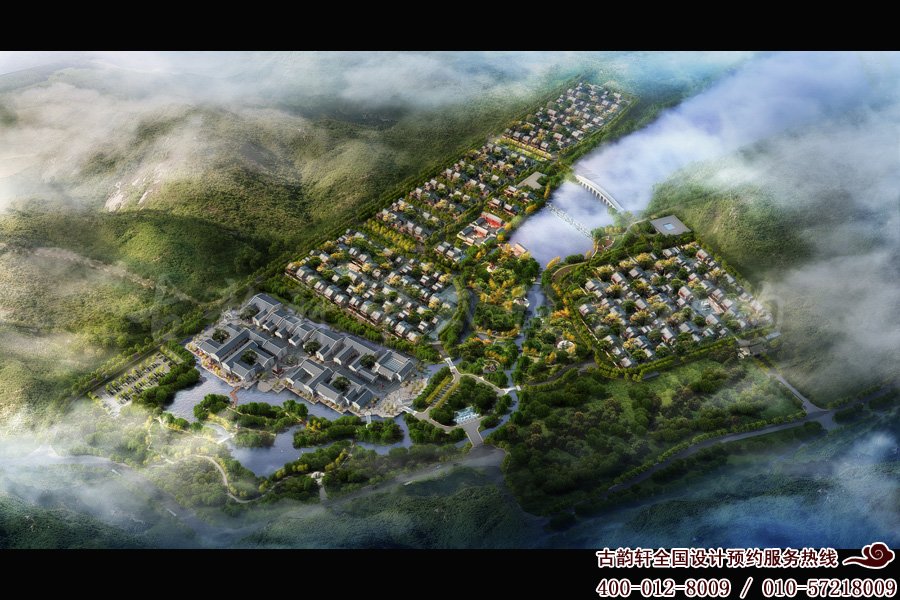 中式建筑群规划效果图