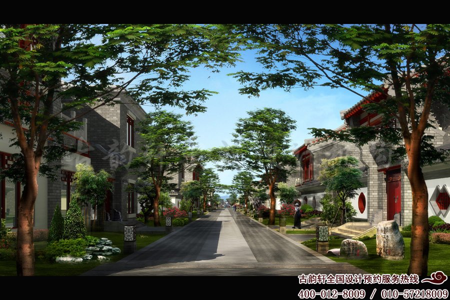 中式建筑群规划效果图