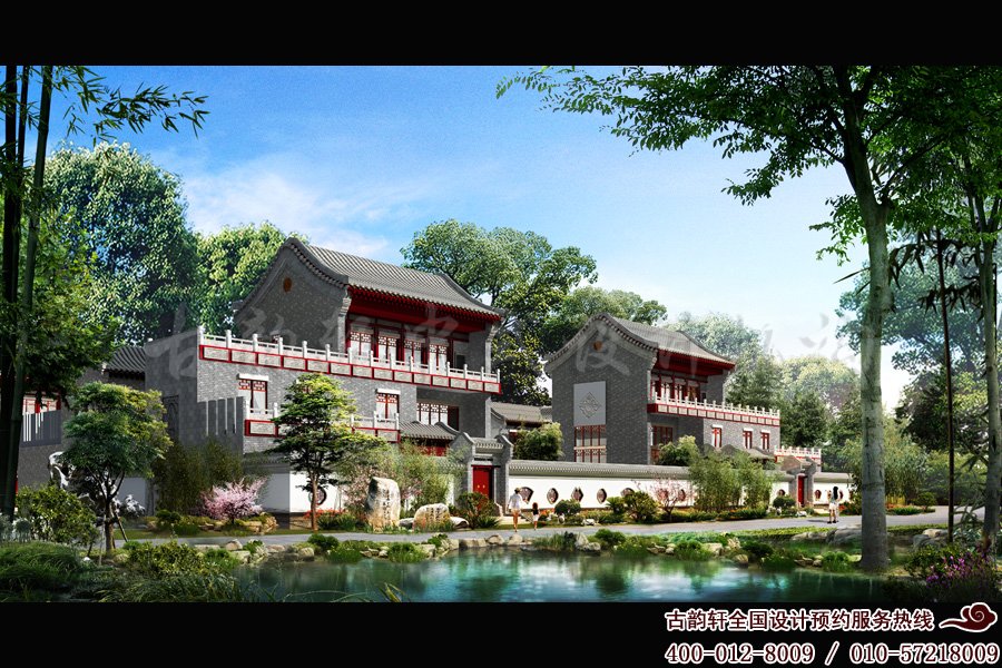 中式建筑群规划效果图