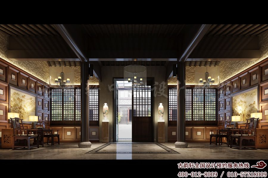 新中式会所装修效果图