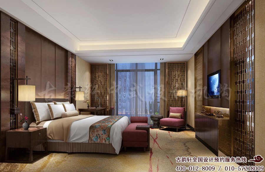 现代中式风格_高档会所装修效果图
