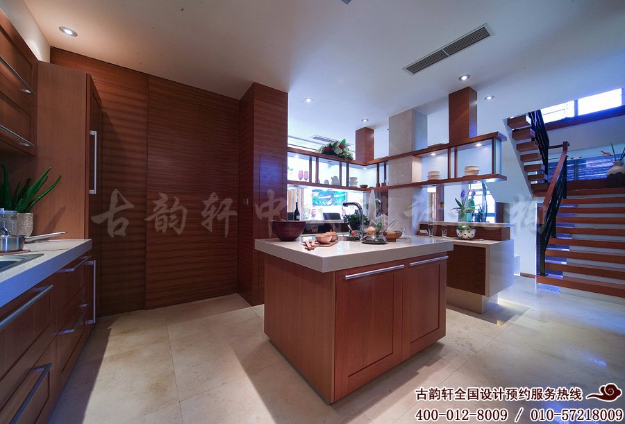 新中式风格_别墅样板房实景效果图
