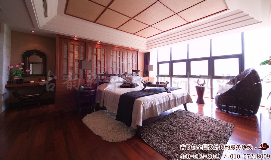 新中式风格_别墅样板房实景效果图
