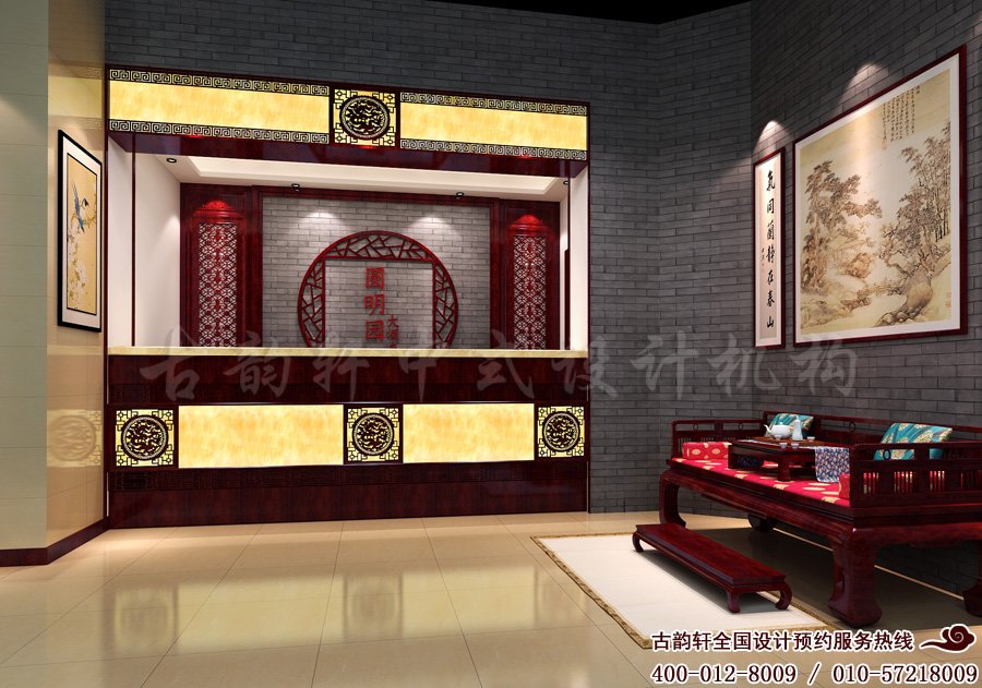 北京古典中式风格_会所装修效果图