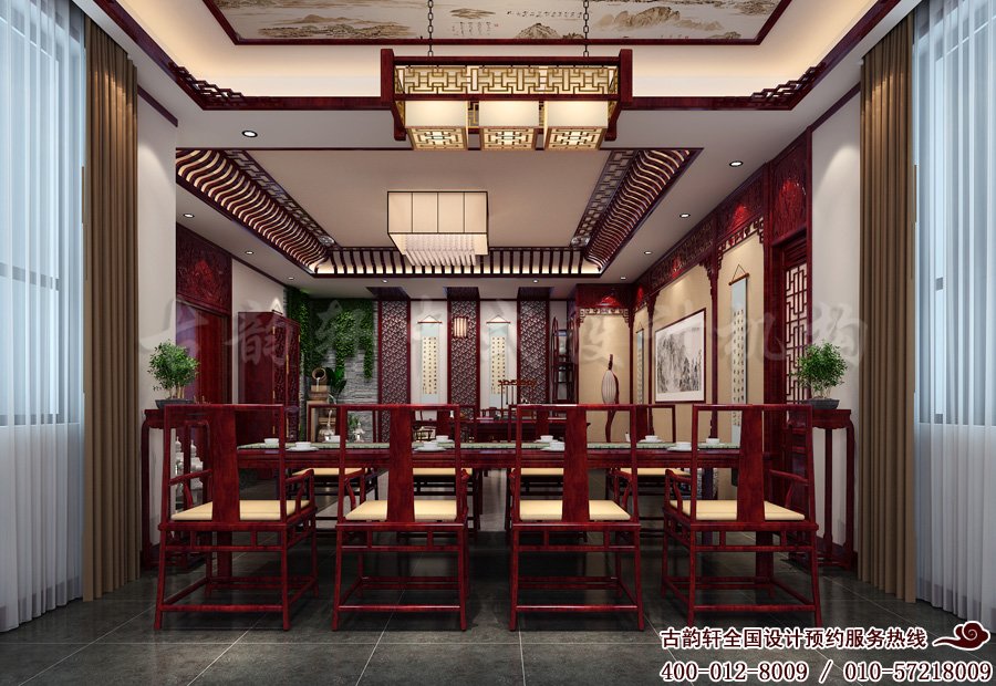 北京古典中式风格_会所装修效果图