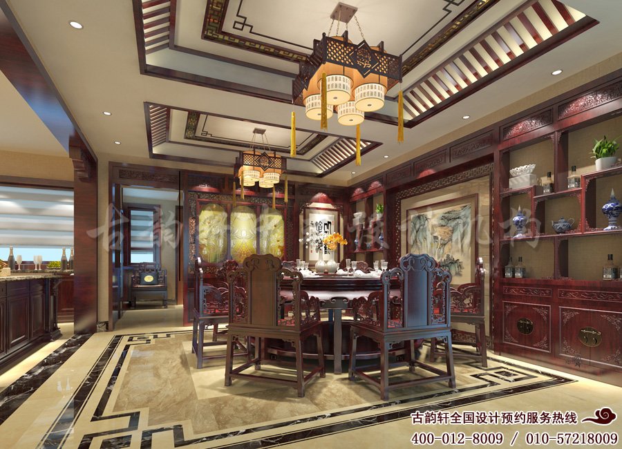 昆明古典中式风格别墅装修效果图