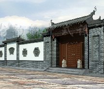 广州从化650�O别墅中式古典装修方案